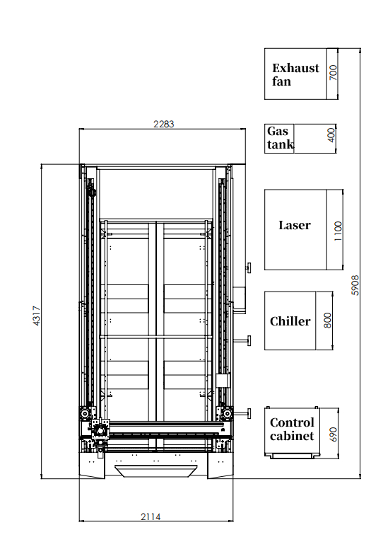 China Industrial Metal Aluminum 1kw 2kw Sheet Metal Fiber Laser Cutting Machine China Industriële metalen aluminium 1kw 2kw plaatwerk Fiber lasersnijmachine