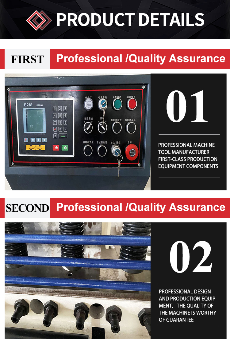 E21 8*2500 Hydraulische Cnc Guillotine Shearing Machine Staalplaat Plaatwerk Snijden