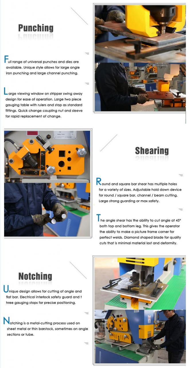 Hydraulische ijzerbewerker 25 ton handgereedschap Hydraulische gecombineerde pons- en snijmachine