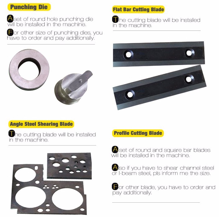 Q35y-serie multifunctionele hydraulische ijzerarbeider gecombineerde knip- en ponsmachine