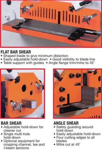 Q35y Series Multifunctional Hydraulic Iron Worker Combined Shearing And Punching Machine Q35y-serie multifunctionele hydraulische ijzerarbeider gecombineerde knip- en ponsmachine