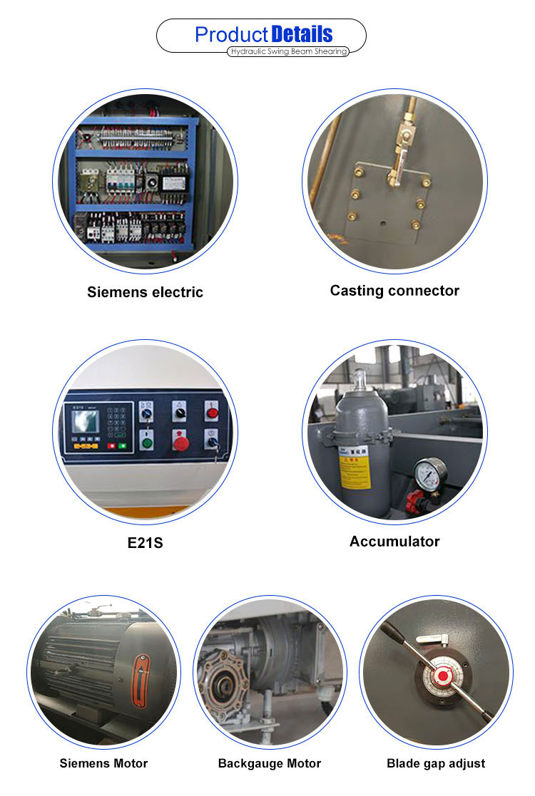 Qc12y-6x5000 Cnc Hydraulic Shearing Machine For Sheet Metal Cutting With Ce Qc12y-6x5000 Cnc Hydraulische Scherende Machine voor het Snijden van Plaatwerk met Ce